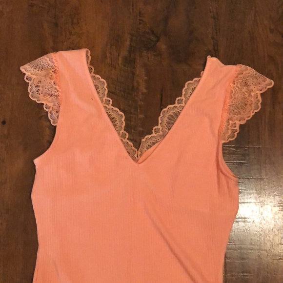 NWOT Lace peach bodysuit - Picture 6 of 13
